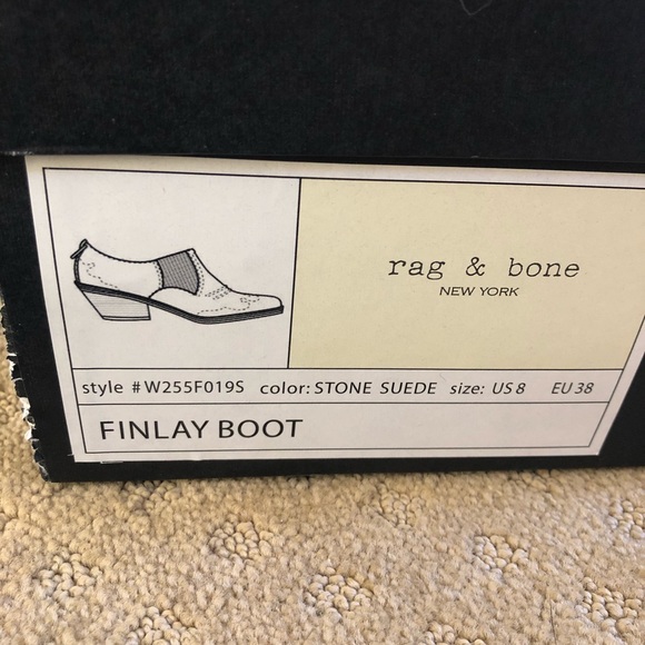 Rag & Bone Finlay ankle boot, stone suede, US 8 - Picture 4 of 9